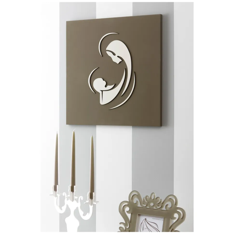 Quadro della Madonna con Bambino Inciso a Laser Made in Italy - Bashira