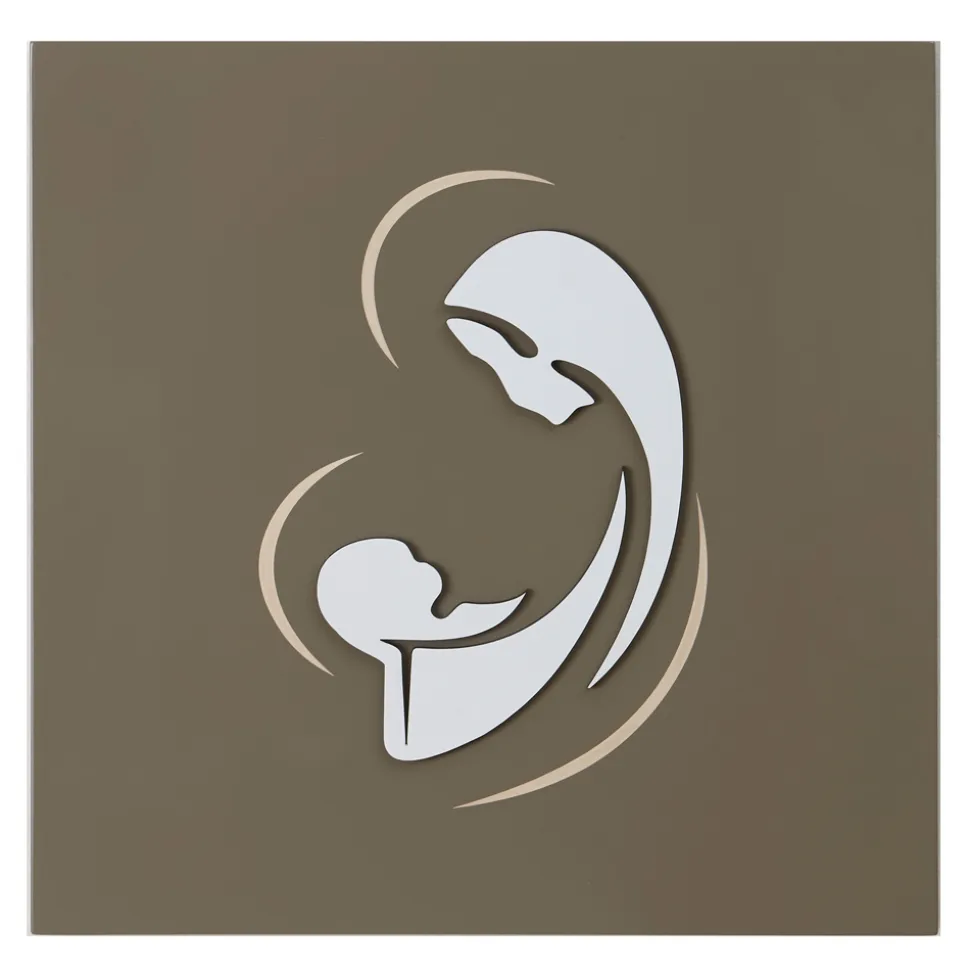 Quadro della Madonna con Bambino Inciso a Laser Made in Italy - Bashira