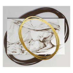 Quadro Inciso a Laser con Bacio di Maria a Gesù Made in Italy - Sylvie
