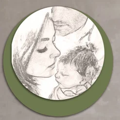 Quadro in Legno con Stampa di una Famiglia Unita Made in Italy - Canada