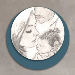 Quadro in Legno con Stampa di una Famiglia Unita Made in Italy - Canada