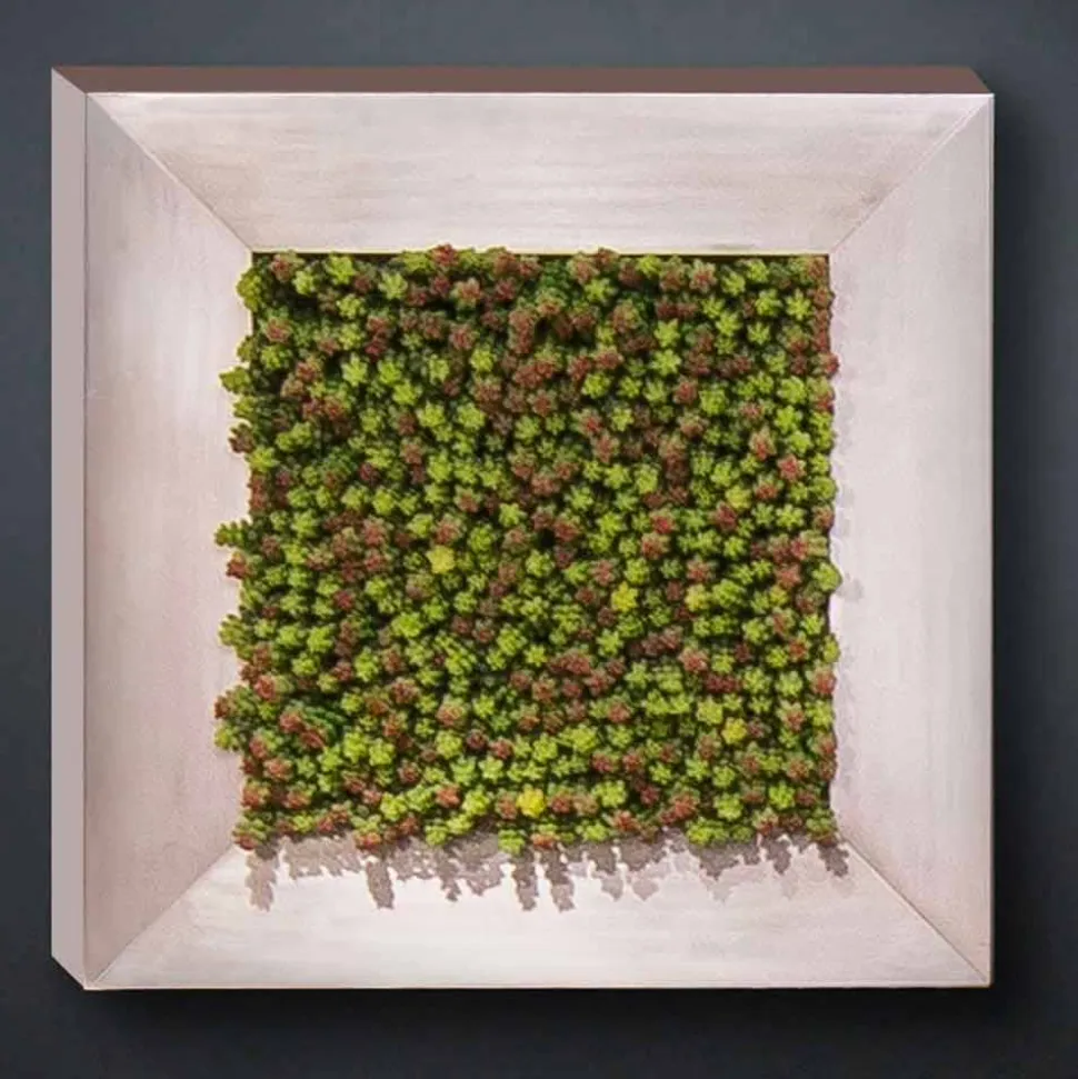 Quadro Moderno da Parete in Metallo e Foglie Artificiali Made in Italy - Trimo