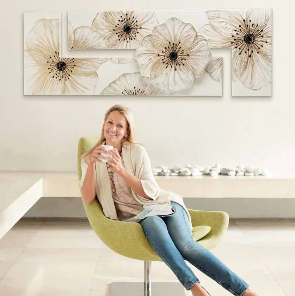 Quadro moderno floreale Petuna by Viadurini Decor made in Italy