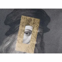 Quadro Moderno in Tela Stampata con Decoro in Foglia Oro Made in Italy - Vinci