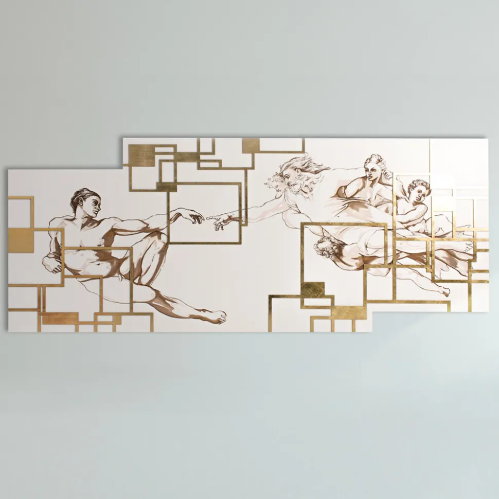 Quadro Realizzato con il Laser che Raffigura la Creazione Made in Italy - Pirucchio