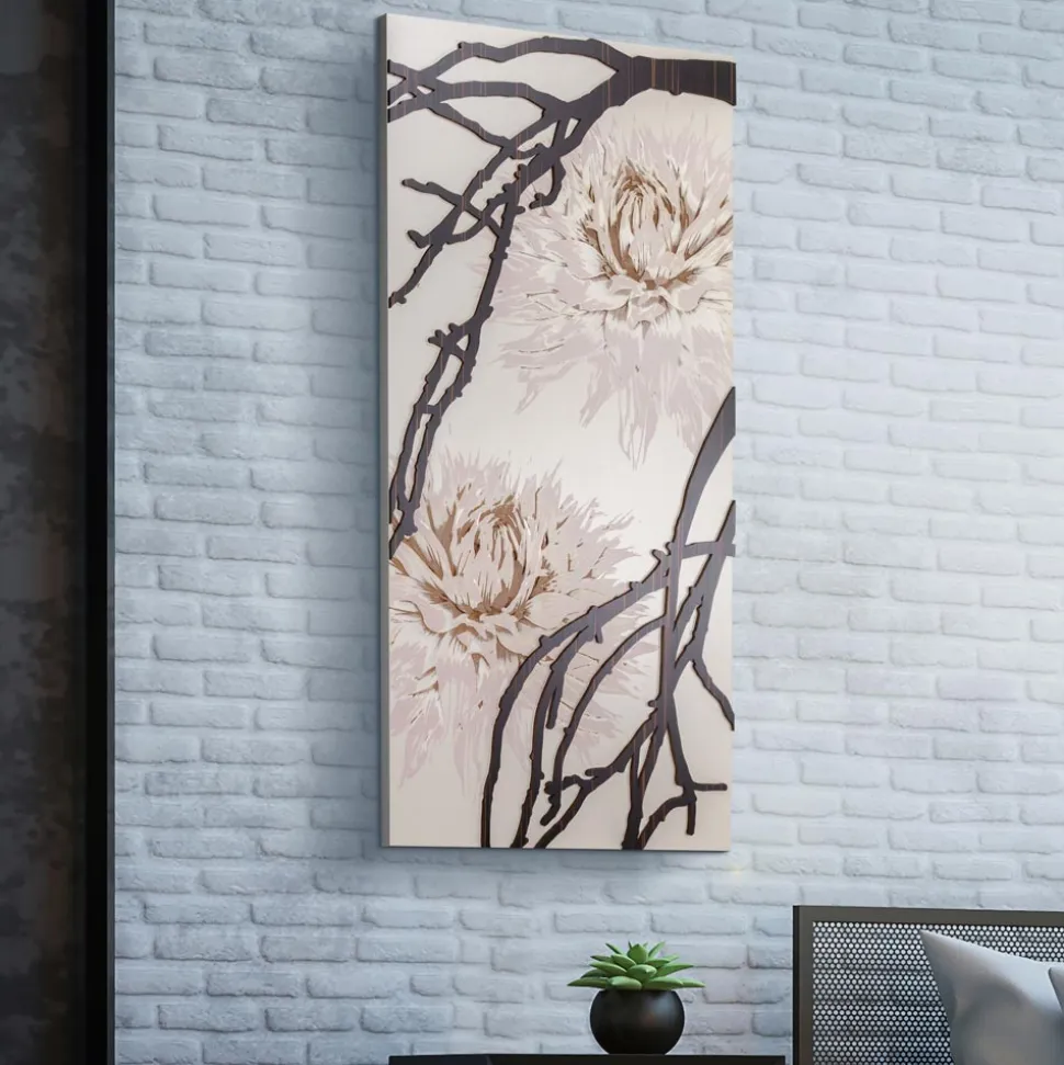 Quadro Realizzato con il Laser con Fiore di Dalia Made in Italy - Taka