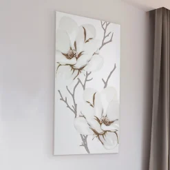 Quadro Realizzato in Laser con Fiore di Magnolia Made in Italy - Misaki
