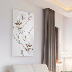 Quadro Realizzato in Laser con Fiore di Magnolia Made in Italy - Misaki