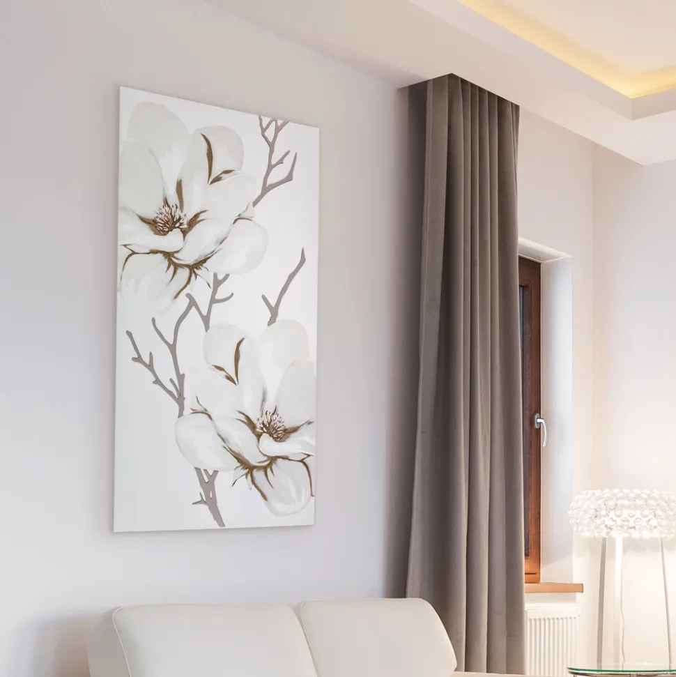 Quadro Realizzato in Laser con Fiore di Magnolia Made in Italy - Misaki