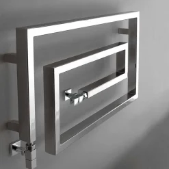 Radiatore termoarredo idraulico cromato Snake Scirocco H, di design