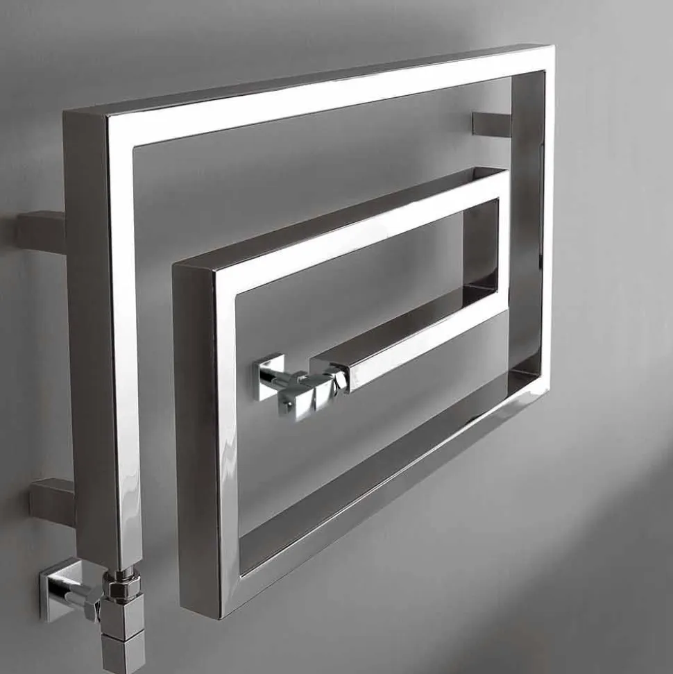 Radiatore termoarredo idraulico cromato Snake Scirocco H, di design