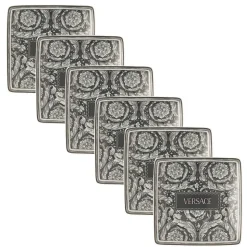 Rosenthal Versace 6 Coppette Quadre Piane con Logo Versace - Barocco