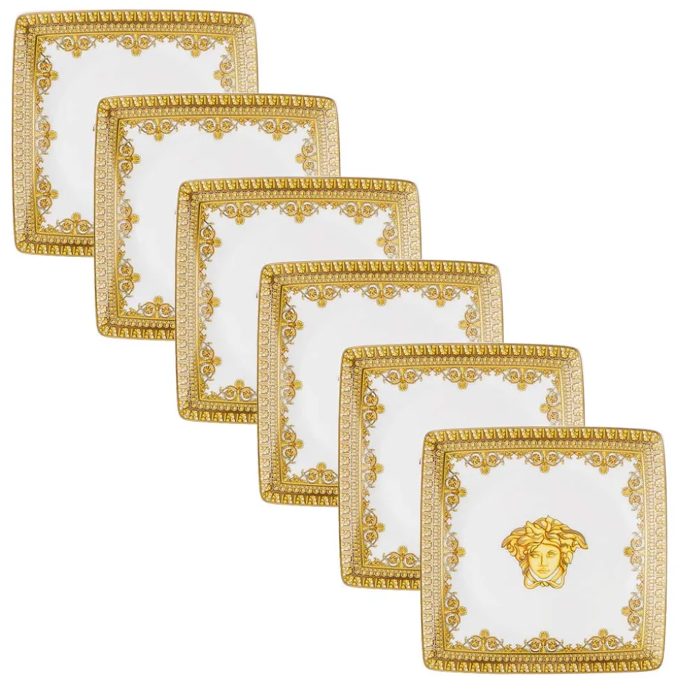 Rosenthal Versace I Love Baroque 6 Coppette Quadre Piane in Porcellana - Baroque
