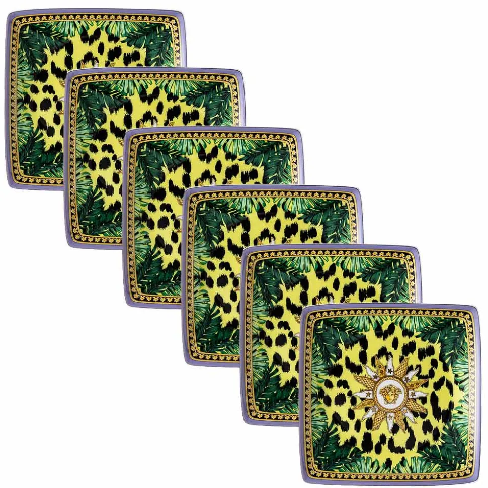 Rosenthal Versace Jungle Animalier 6 Coppette Quadre Piane - Animalier