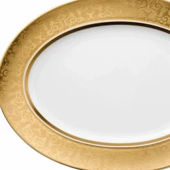 Rosenthal Versace Medusa Gala Gold Piatto ovale design 40cm porcellana