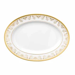 Rosenthal Versace Medusa Gala Gold Piatto ovale design 34cm porcellana