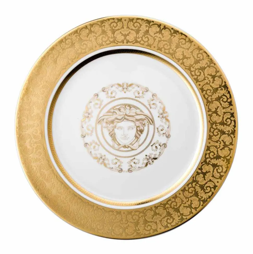 Rosenthal Versace Medusa Gala Gold Piatto segnaposto 30cm porcellana
