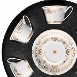 Rosenthal Versace Medusa Gala Gold set tazze in porcellana da tè 6 pzz