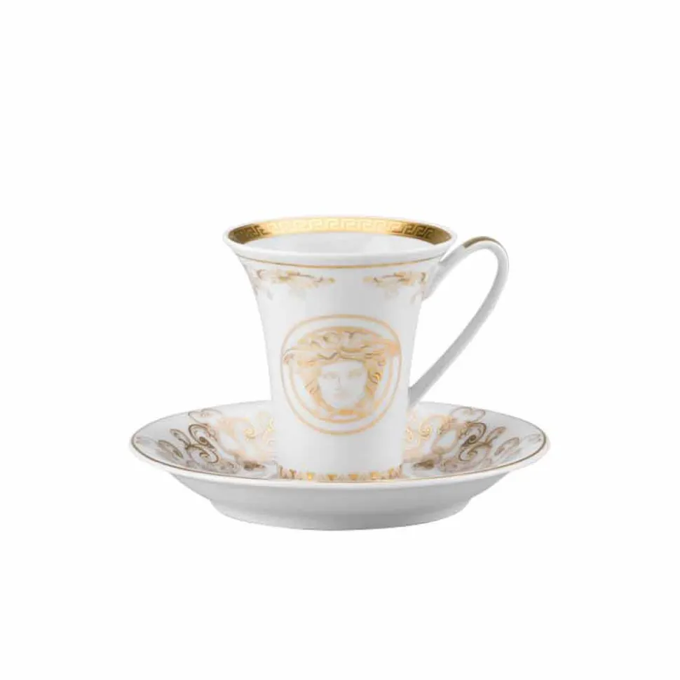 Rosenthal Versace Medusa Gala Gold set tazze espresso 6pz porcellana