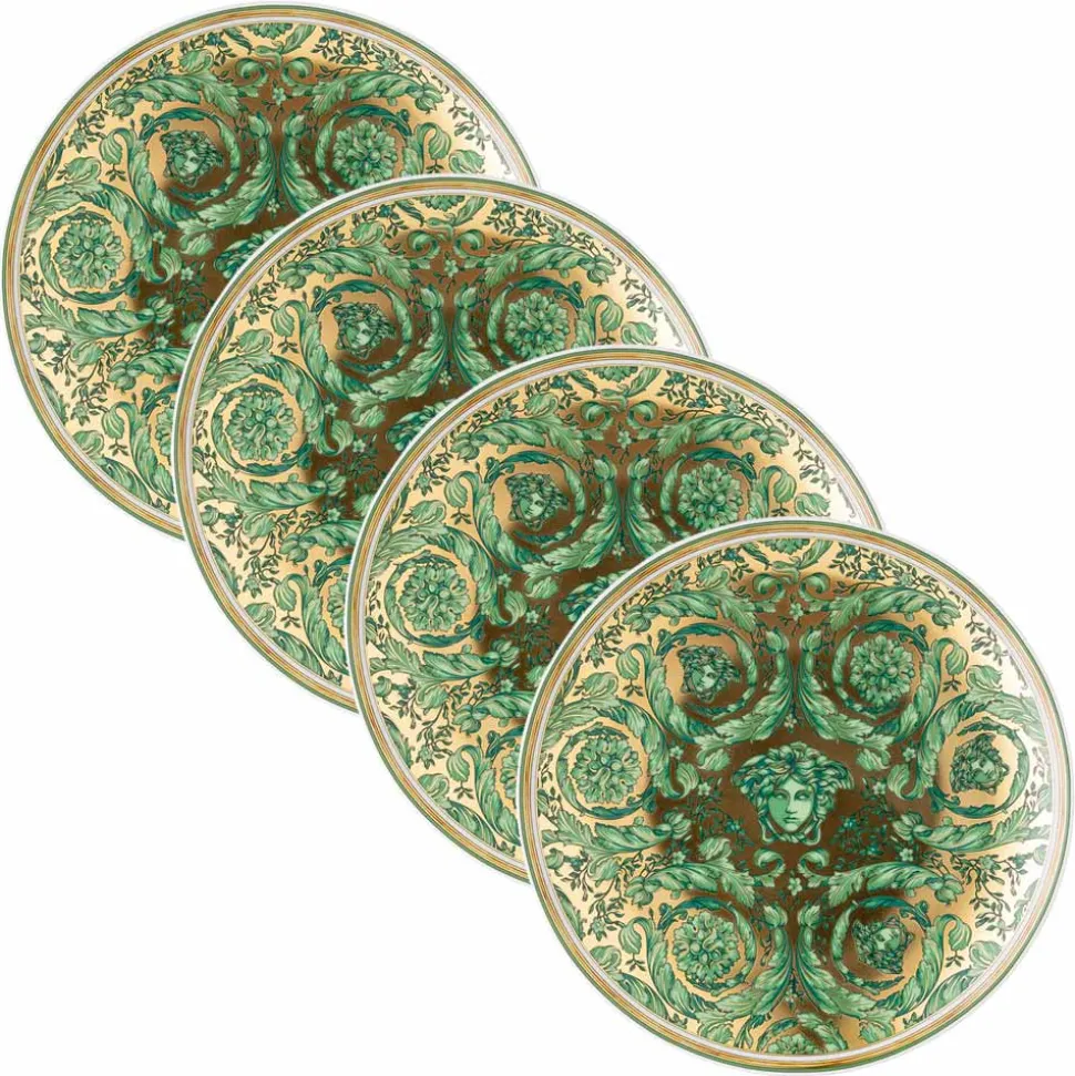Rosenthal Versace Medusa Garland 4 Piatti Piani Diametro 17 cm - Christmas