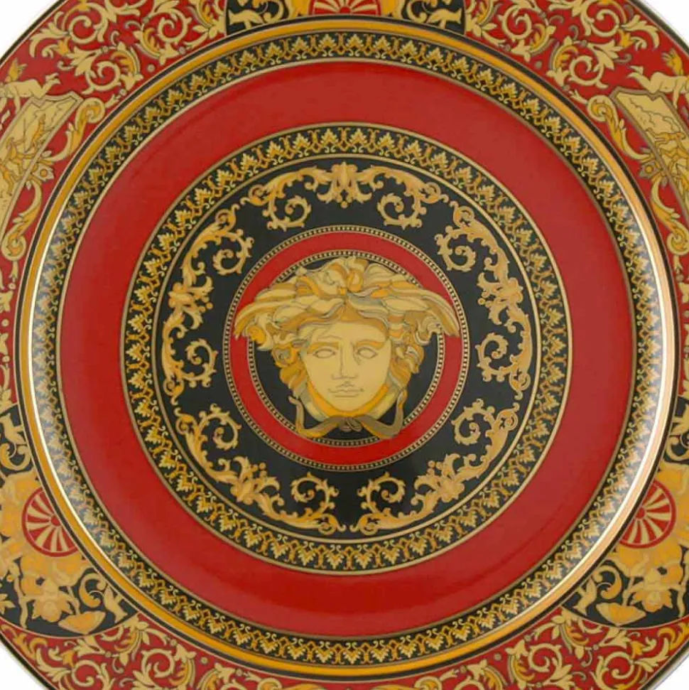 Rosenthal Versace Medusa Rosso Piatto segnaposto 30cm in porcellana