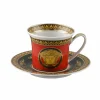 Rosenthal Versace Medusa Rosso Tazzina espresso design in porcellana