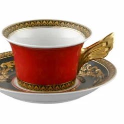 Rosenthal Versace Medusa Rosso Tazza da tè moderno design porcellana