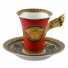 Rosenthal Versace Medusa Rosso Tazza da caffè alta design porcellana