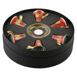 Rosenthal Versace Medusa Rosso set tazzine espresso in porcellana 6 pz