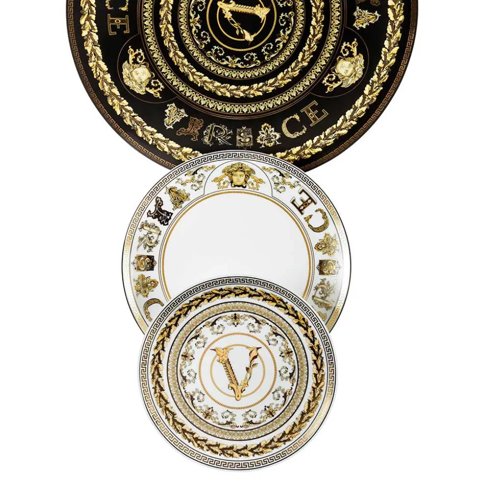 Rosenthal Versace Virtus Gala Piatto Segnaposto Diametro 33 cm in Porcellana - Barocco