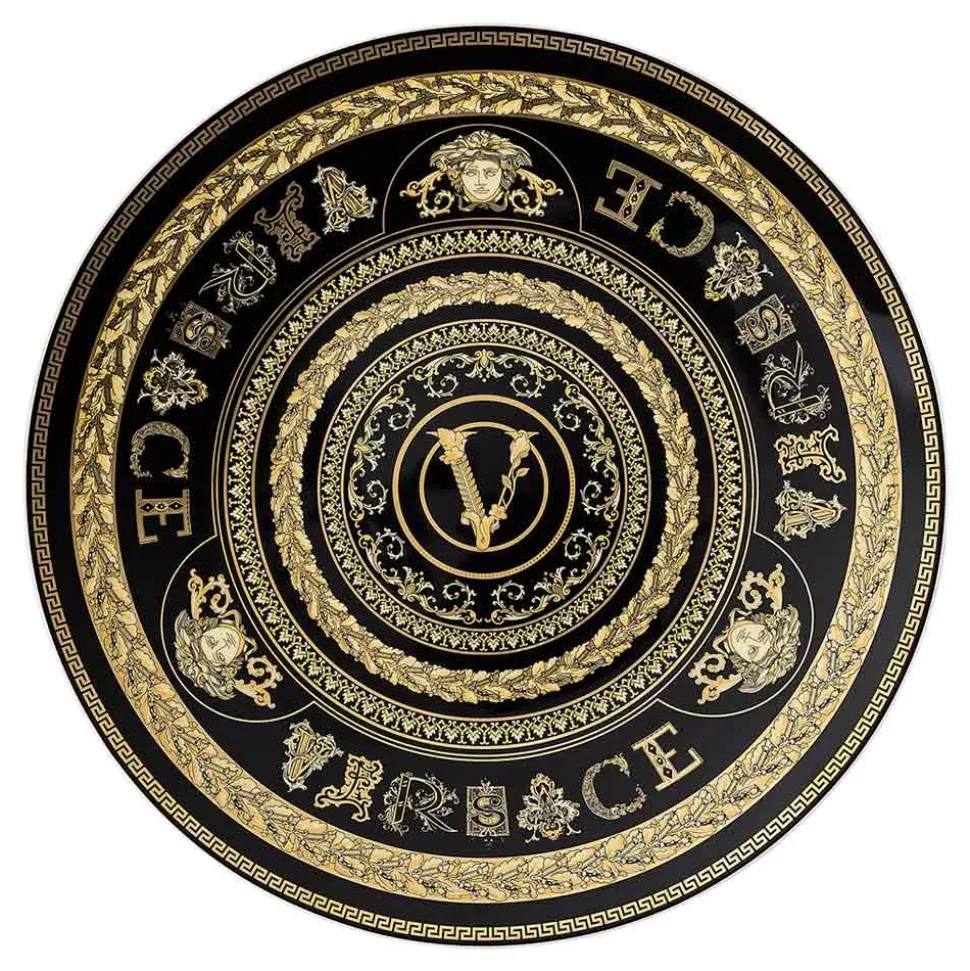 Rosenthal Versace Virtus Gala Piatto Segnaposto Diametro 33 cm in Porcellana - Barocco