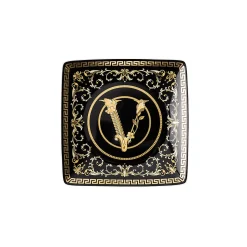 Rosenthal Versace Virtus Gala 6 Coppette Quadre Piane 15x15 cm in Porcellana - Barocco