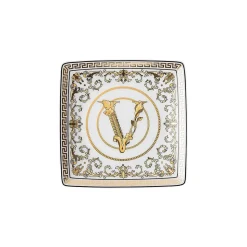 Rosenthal Versace Virtus Gala 6 Coppette Quadre Piane 15x15 cm in Porcellana - Barocco