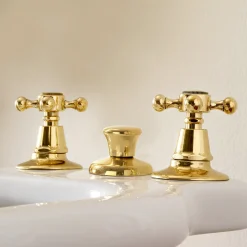 Rubinetteria Bidet a 3 Fori in Ottone Made in Italy, Stile Vintage – Ursula