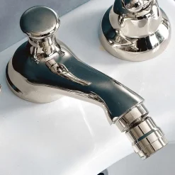 Rubinetteria Bidet Classica 3 Fori con Scarico in Ottone Made in Italy- Ercolina