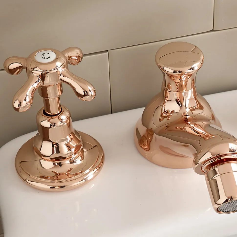 Rubinetteria Bidet di Design Vintage in Ottone a 3 Fori Made in Italy – Klarisa