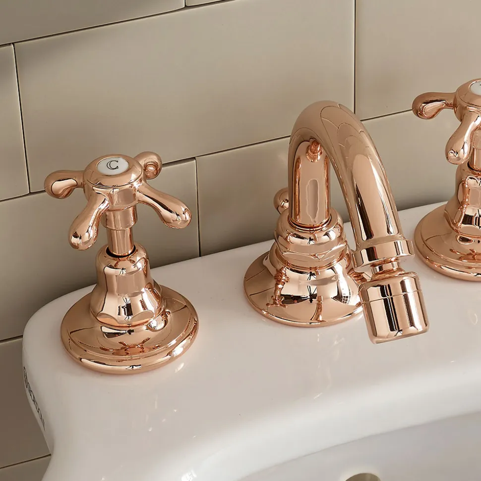 Rubinetteria per Bidet a 3 Fori Stile Vintage in Ottone Made in Italy – Klarisa