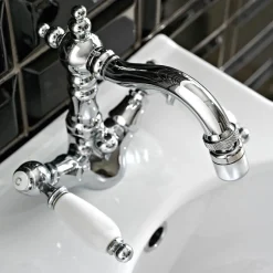 Rubinetto Bidet Monoforo Classico con Leve in Ottone Artigianale - Noriana