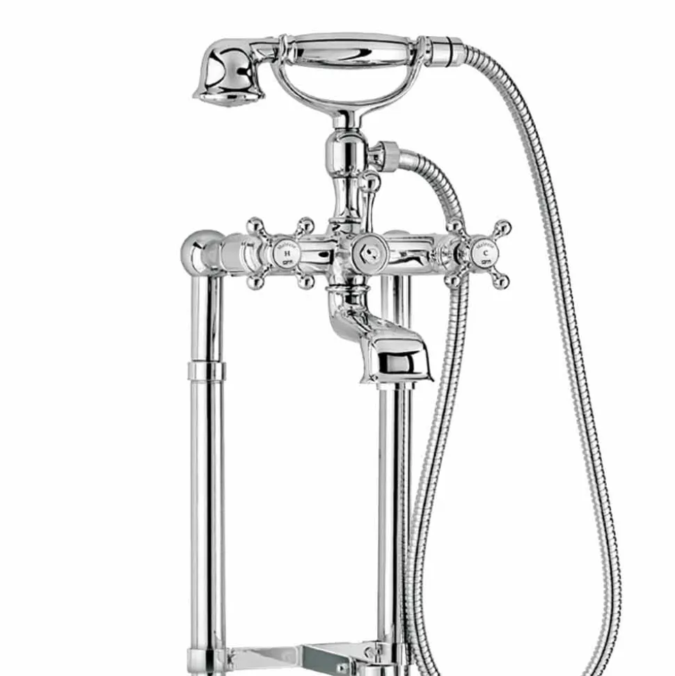 Rubinetto Classico per Vasca su Colonnine in Ottone Made in Italy - Enriko