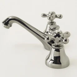 Rubinetto 3 Fori da Lavabo Bagno in Ottone con Scarico Stile Classico - Ercolina
