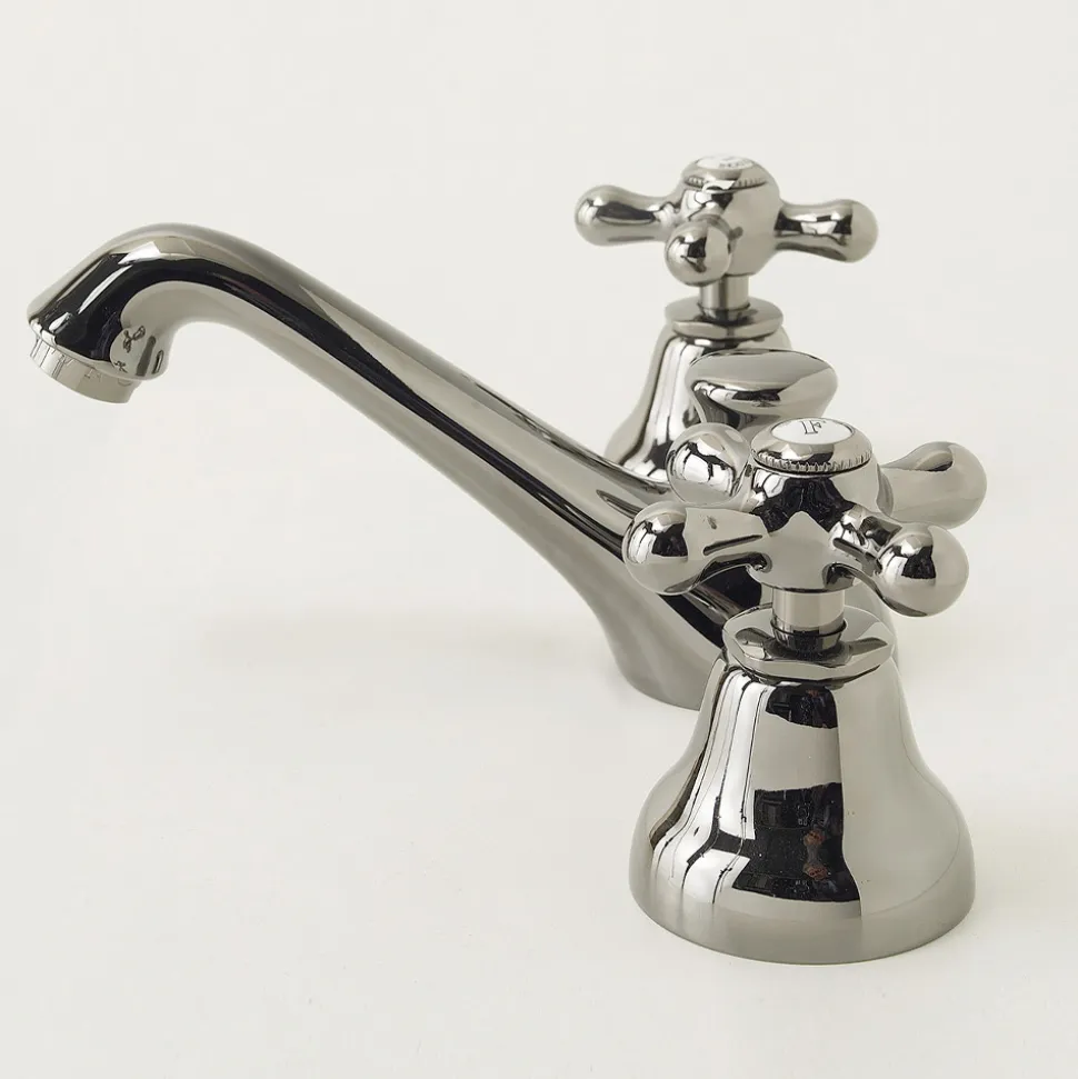 Rubinetto 3 Fori da Lavabo Bagno in Ottone con Scarico Stile Classico - Ercolina