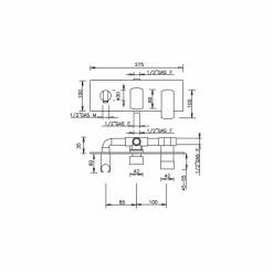 Rubinetto Miscelatore Doccia Design con Deviatore a 3 Vie Made in Italy - Sika