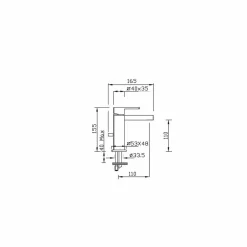 Rubinetto Miscelatore Lavabo Moderno in Ottone Made in Italy - Sika