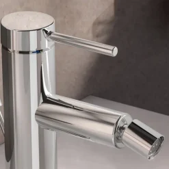 Rubinetto Miscelatore Monocomando Bidet Ottone Design Rotondo - Antilio
