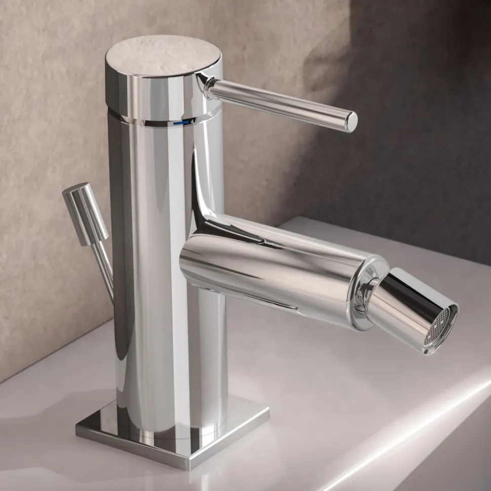 Rubinetto Miscelatore Monocomando Bidet Ottone Design Rotondo - Antilio