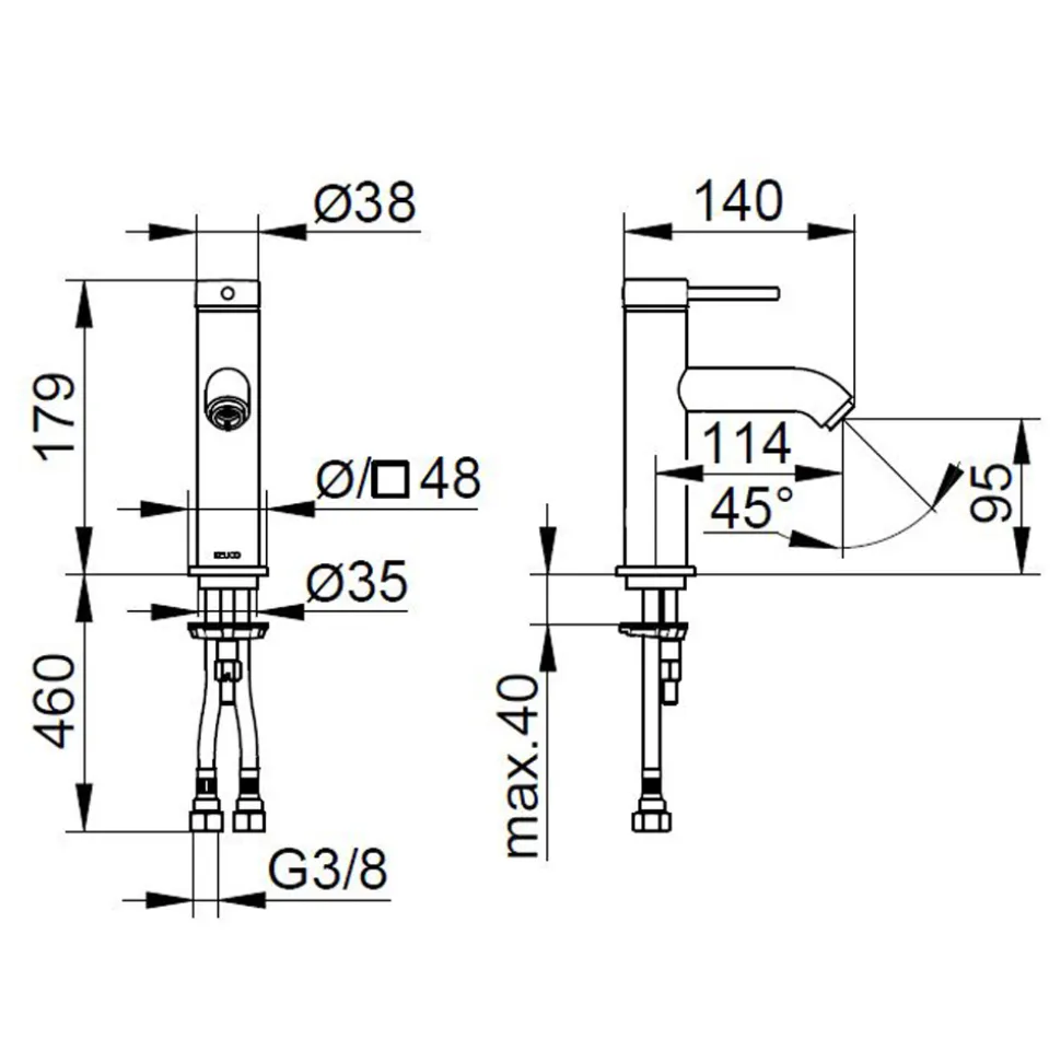 Rubinetto Miscelatore Monocomando Lavabo Ottone Design Rotondo - Antilio