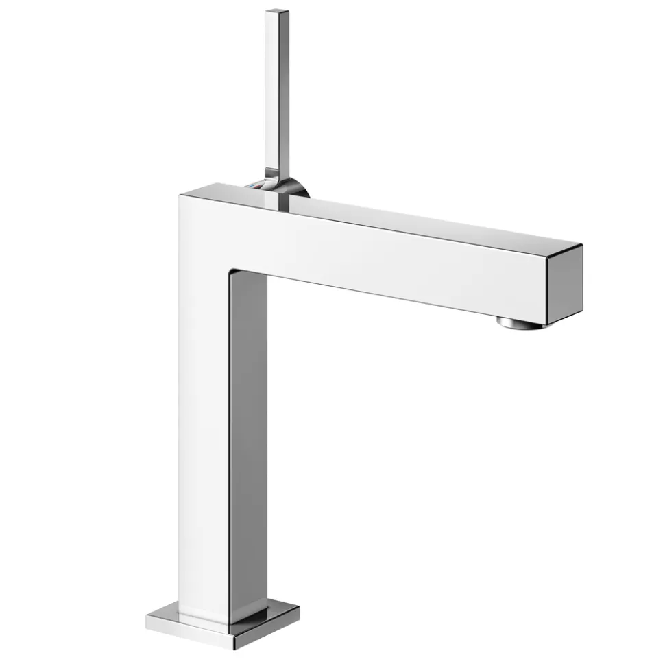 Rubinetto Miscelatore Monocomando per Lavabo in Ottone Cromato - Erik