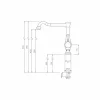Rubinetto Miscelatore per Lavabo di Design a Canna Alta Made in Italy - Neno