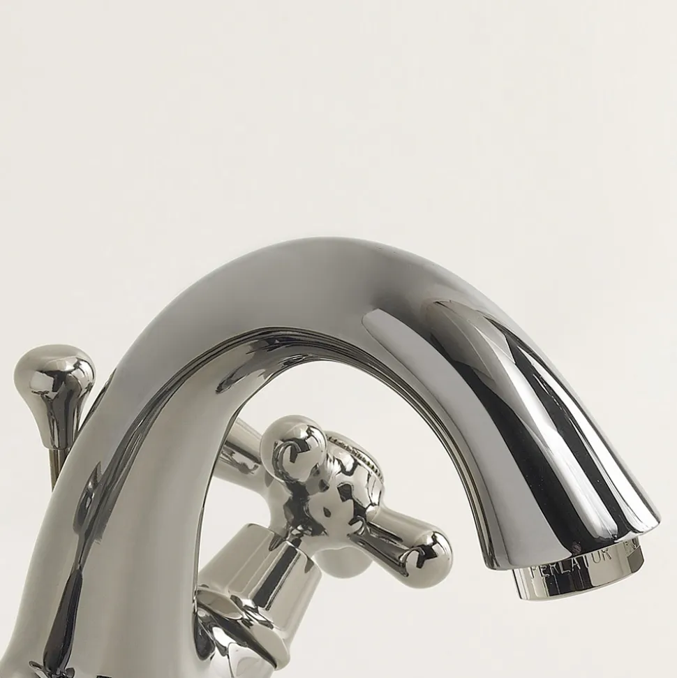 Rubinetto Monoforo Lavabo Bagno in Ottone con Scarico Stile Classico - Ercolina