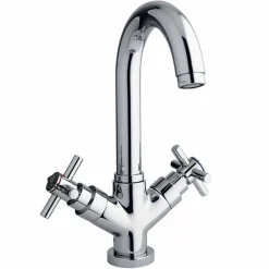 Rubinetto Monoforo Orientabile con Scarico in Ottone Cromo Made in Italy - Zumbo